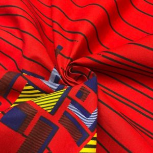 Red African Fabric - Ankara African Print Fabric Shop - 71b - AFRICABLOOMS