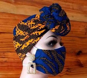 Best Face Mask Headwrap 010 - Cloth Face Mask - African Face Mask - Dashiki Face Mask for Sale