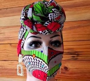 Best Face Mask Headwrap 004 - Cloth Face Mask - African Face Mask - Dashiki Face Mask for Sale
