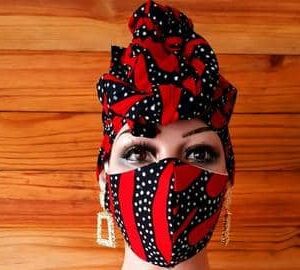 Best Face Mask Headwrap 007 - Cloth Face Mask - African Face Mask - Dashiki Face Mask for Sale