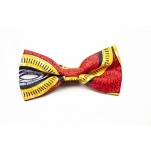 Red & Yellow Ankara Bow Tie - Africa Blooms