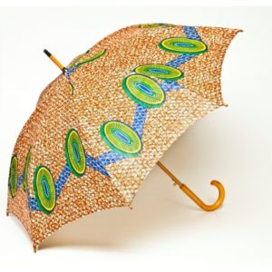 Brown African Print Umbrella - Africa Blooms