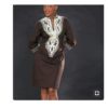 Brown White Dashiki Dress - AFRICA BLOOMS