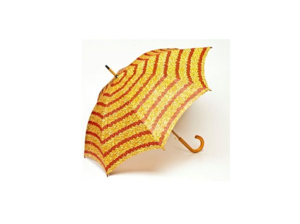 Buy Ankara Umbrella Online - African Print Umbrella - Wax Umbrella -- Red and Light Brown