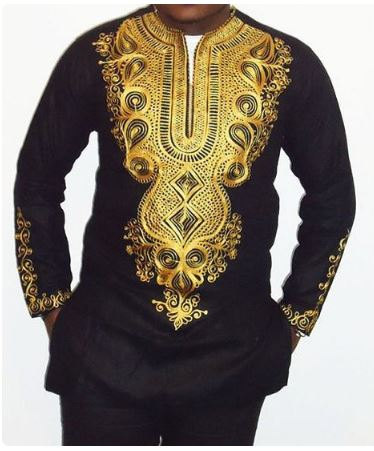 Black and gold African clothing groom/'s suit African wedding outfit gold embroidery dashiki shirt,African embroidery birthday gift