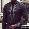 Black & Gray African Wear Men Design Shirt - AFRICA BLOOMS