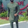 Green African Traditional Mens Wedding Wear - AFRICA BLOOMS