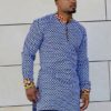 Latest African Wear Men – Dashiki Shirt for Men – Ghana Kente Shirt - AFRICA BLOOMS