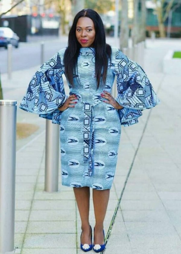 Latest Ankara Designs Dress - Blue African Print Dress - AFRICA BLOOMS
