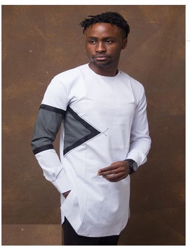 White Black African Wear Styles Mens Top Dashiki Shirt Africa Blooms