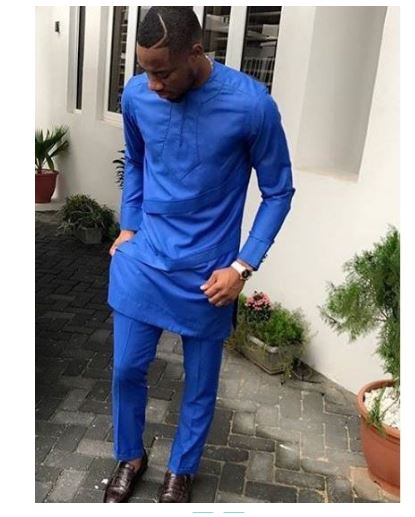 Nigerian Native Attire Styles Shirt | Blue Dashiki Mens Top – Africa Blooms