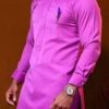 Lilac Purple African Mens Fashion Wears - Dashiki for Men - AFRICA BLOOMS