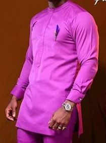 Lilac Purple African Mens Fashion Wears - Dashiki for Men - AFRICA BLOOMS