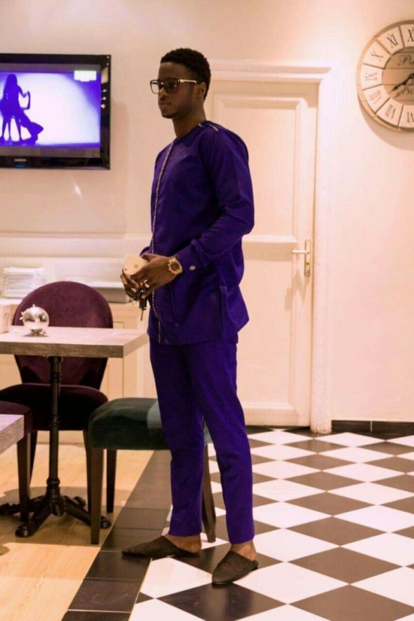 Purple Dashiki for Menwear Suit - AFRICABLOOMS