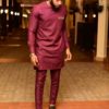 Wine Africana Dress for Men - African Fashion Wear - AFRICABLOOMS