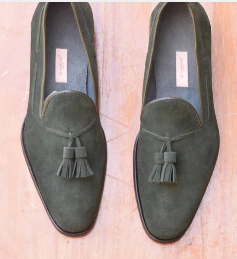 Charcoal Black Suede Mens Dress Shoes 