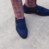 Blue Mens Dress Shoes Loafers for African Men - AFRICABLOOMS