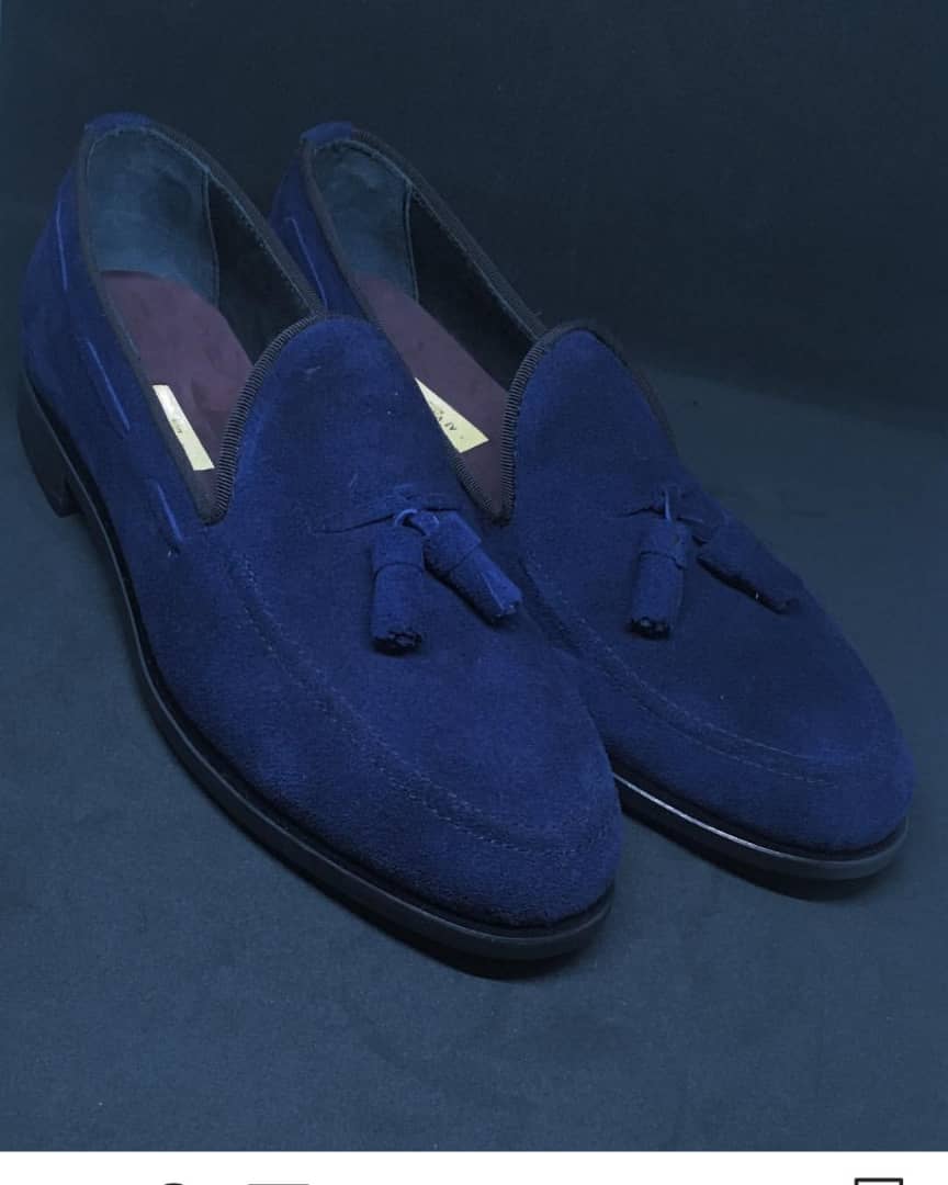 blue suede dress shoes
