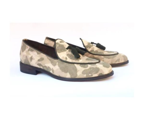 Camo Mens Dress Tassel Shoes - AFRICABLOOMS