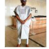 Latest Gray Agbada Wedding Mens Style - AFRICA BLOOMS