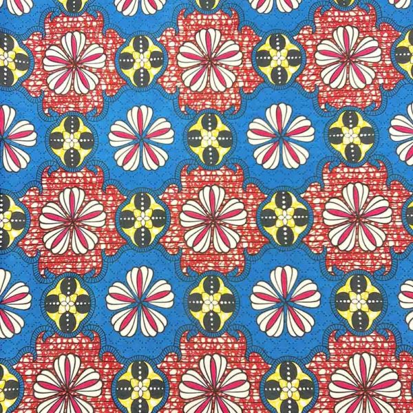 Blue African Fabric - Ankara African Print Fabric Shop - 29 - AFRICABLOOMS