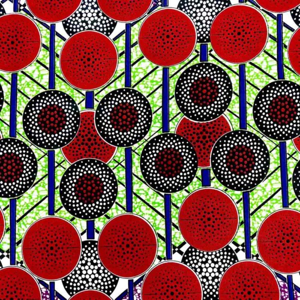 Red African Fabric - Ankara African Print Fabric Shop - 34a - AFRICABLOOMS