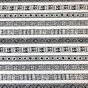 White & Black African Fabric - Ankara African Print Fabric Shop - 54 - AFRICABLOOMS