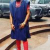 Blue & Red Agbada Nigerian Mens Wedding Style - AFRICA BLOOMS