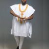 White & Gold Agbada Design Style - AFRICA BLOOMS
