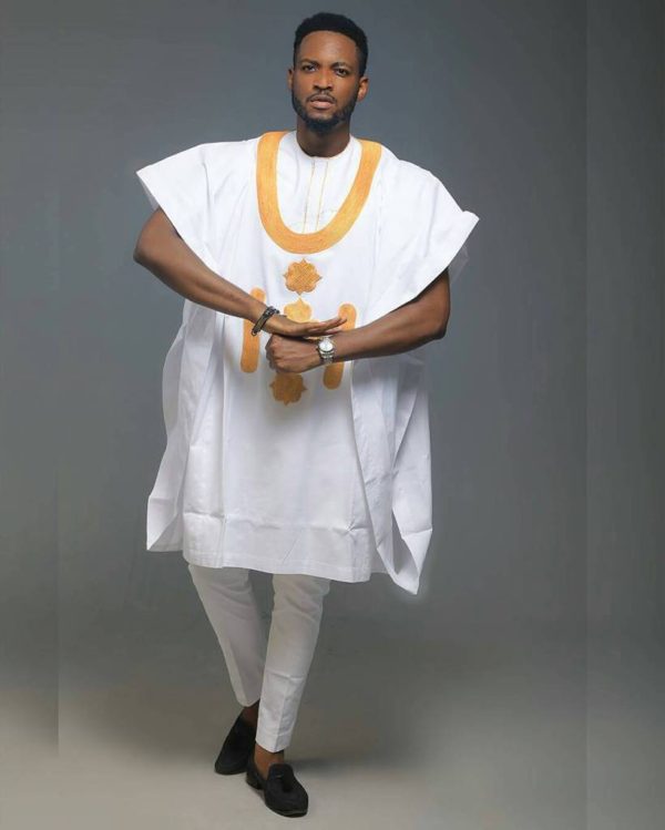 White & Gold Agbada Design Style - AFRICA BLOOMS