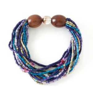 Blue Multi Strand Bead - Best African Bracelet - 2a - AFRICABLOOMS