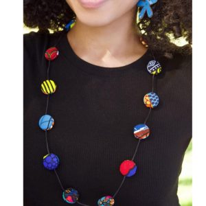 Ankara Necklace - African Fashion Necklace - 1d - AFRICABLOOMS