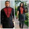 Black & Red Matching Dashiki for Couple - AFRICA BLOOMS