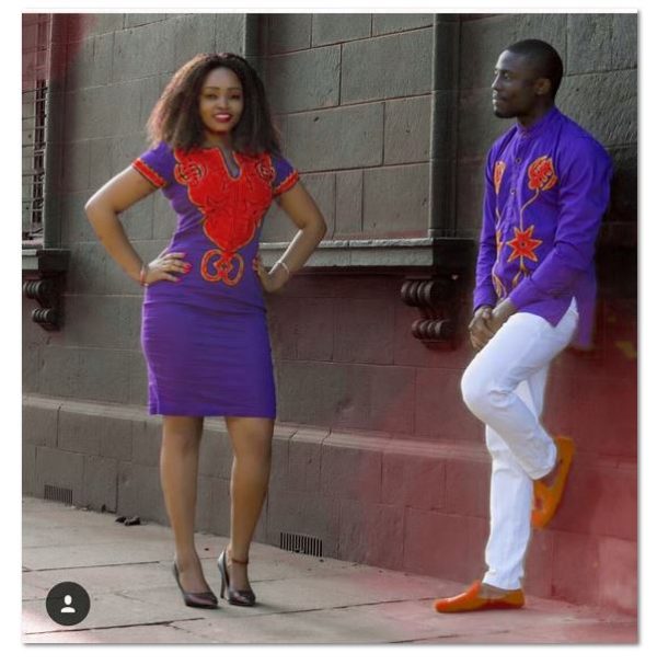 Purple & Red African Clothing Dashiki for Husband & Wife - AFRICA BLOOMS