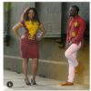 Red & Gold African Clothing Dashiki for Husband & Wife - AFRICA BLOOMS
