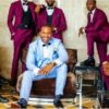 Blue Groom Suit | Wine Burgundy Groomsmen Suit - Africa Blooms