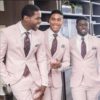 Soft Pink Mens Wedding Suit - AFRICA BLOOMS