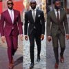 Best Mens Wedding Suits | Wine Mens Suit | Gray Ash Mens Suit - AFRICA BLOOMS