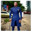 Royal Blue African Mens Wedding Suit - AFRICA BLOOMS