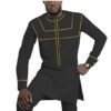 Black & Gold African Dashiki Mens Suit - AFRICA BLOOMS