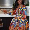 African Print Kente Dress Style - Best Ankara Modern Wedding Dress - 1 - AFRICA BLOOMS
