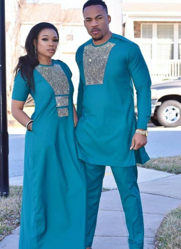 Matching African Couple Dashiki Wedding Style - AFRICA BLOOMS