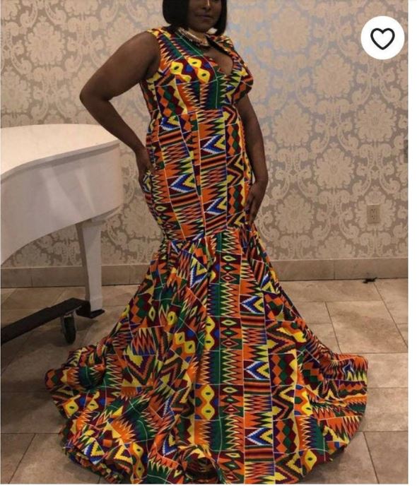 plus size african print formal dresses