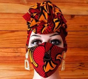 Best Face Mask Headwrap 006 - Cloth Face Mask - African Face Mask - Dashiki Face Mask for Sale